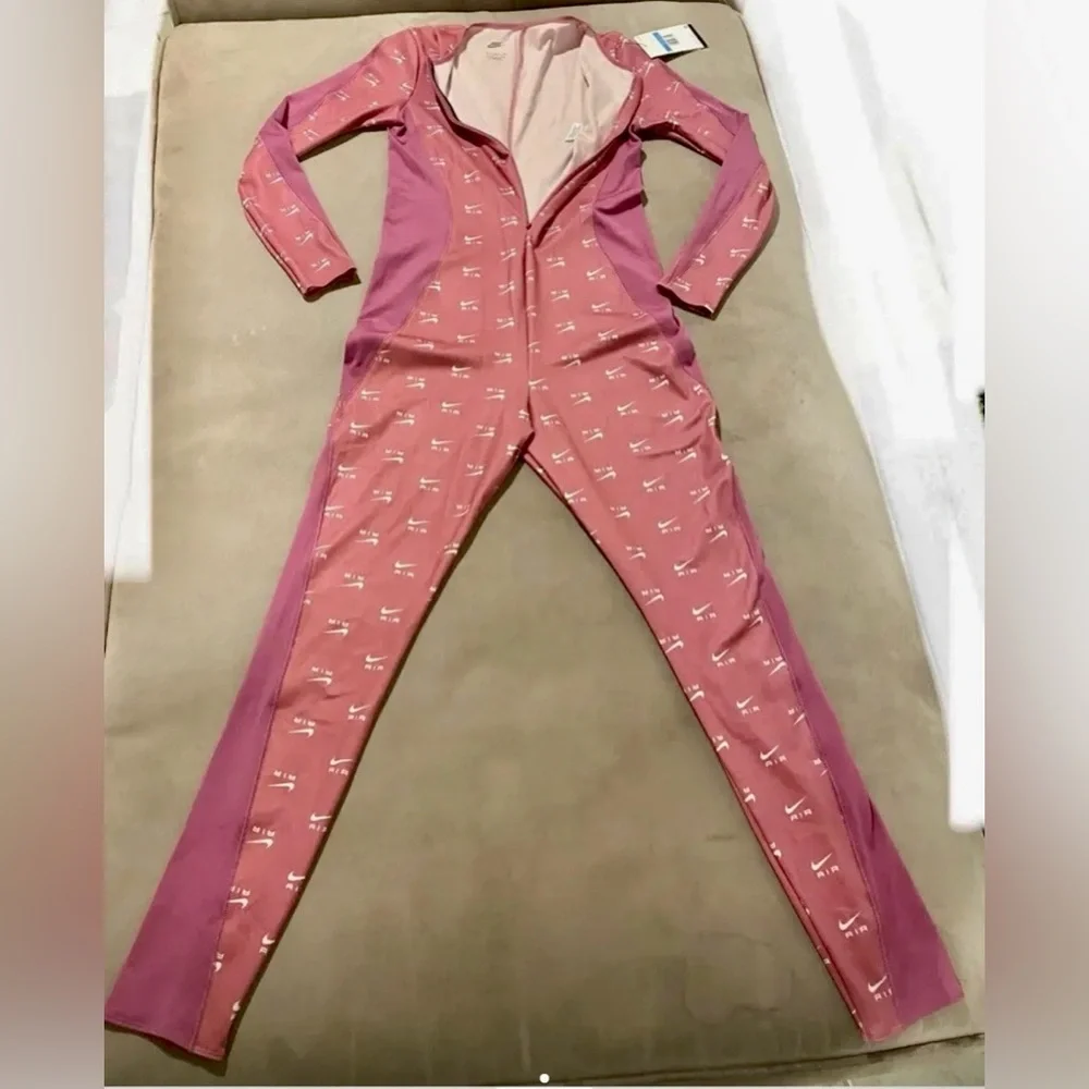 Nike Exclusive Sample With Tag Womens Printed Jumpsuit Pink